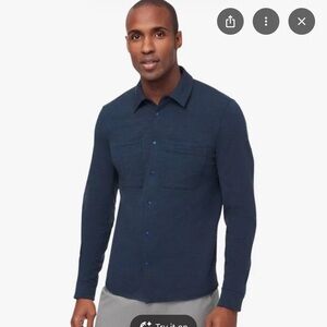 Men's Navy Blue Long Sleeve Shirt